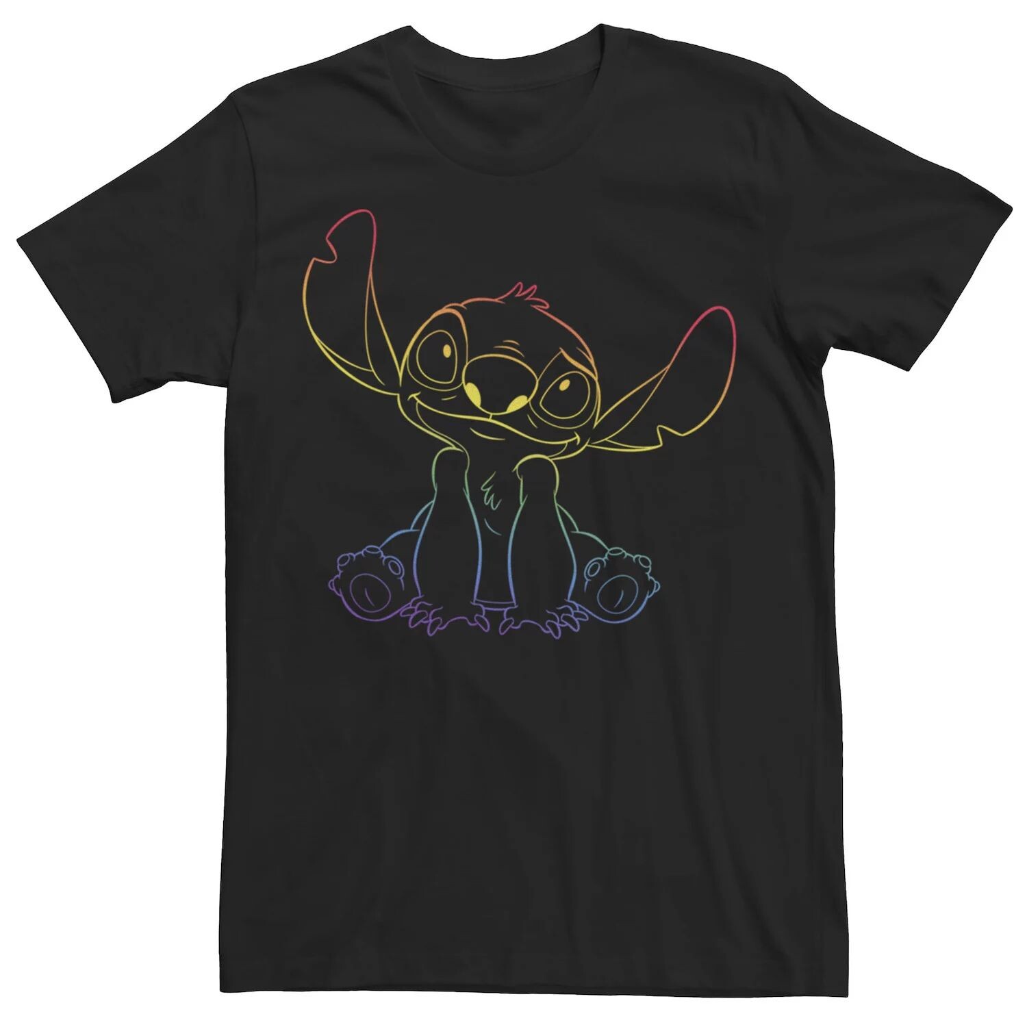 

Мужская футболка Disney Lilo And Stitch Rainbow Stitch Licensed Character