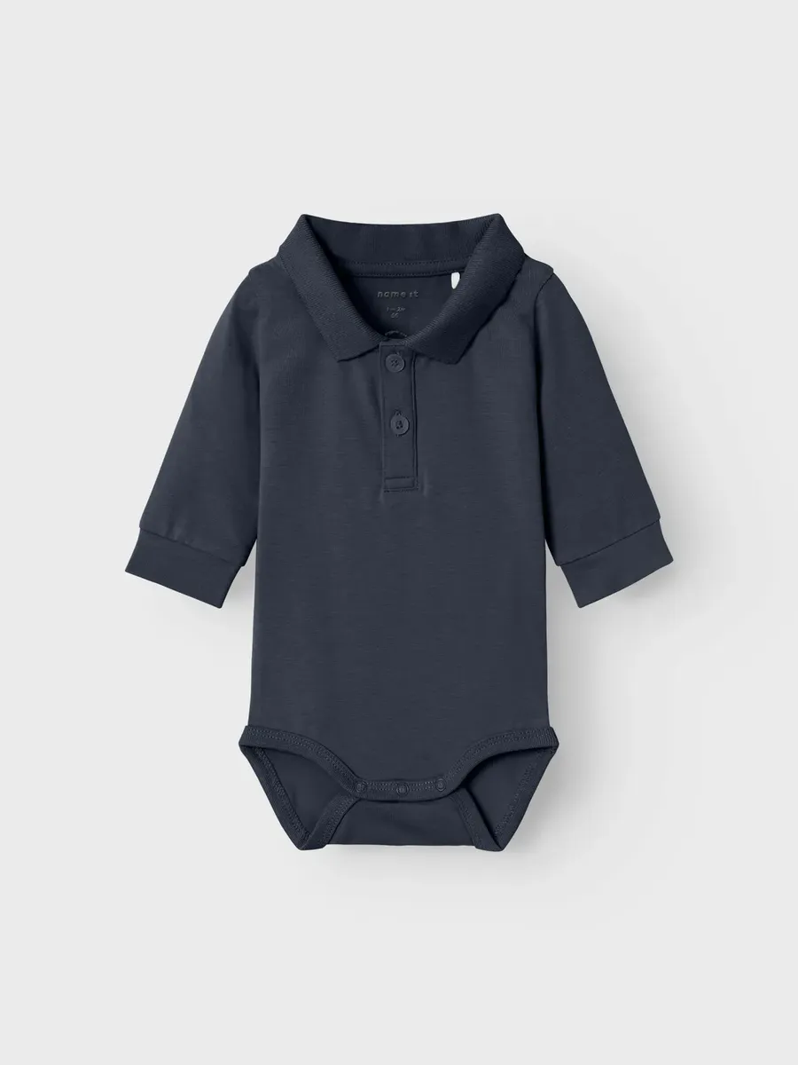 

Name It Боди с длинными рукавами "NBMHOLGER LS POLO BODY NOOS", цвет Dark Sapphire