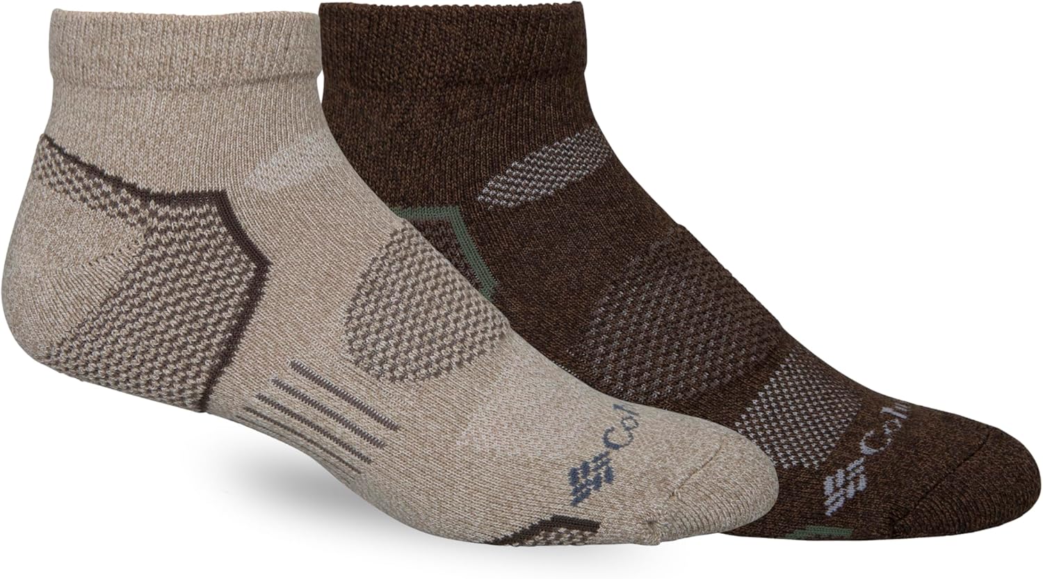 

Columbia мужские носки Balance Point Walking Low Cut, 2 пары, Khaki-Brown
