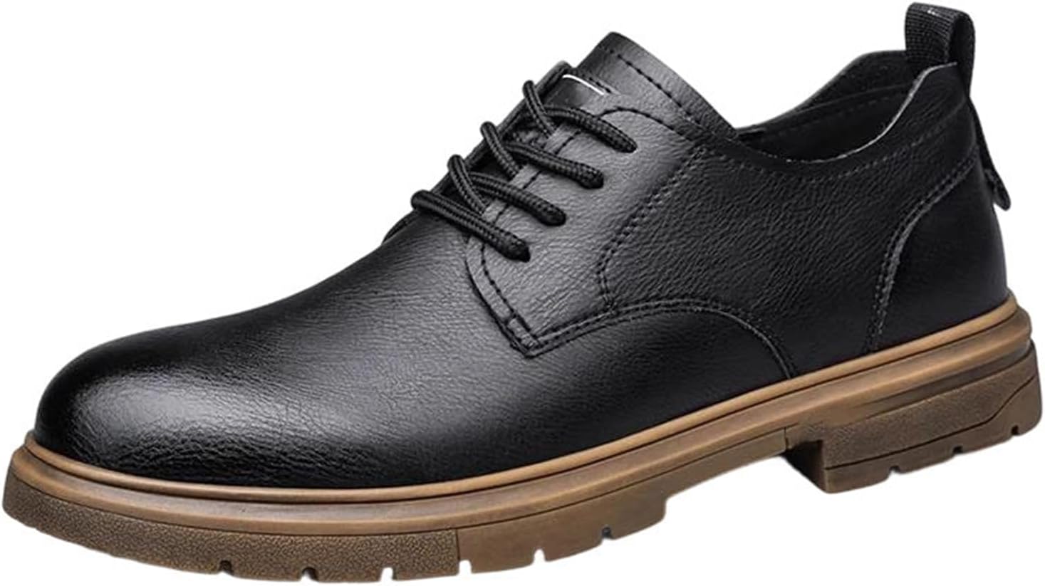 

Мужские ручной работы кожаные туфли, классический стиль среднесезонные, мягкая подошва, дышащие, удобные, на шнуровке, для бизнеса и повседневного ношения Generic, V01