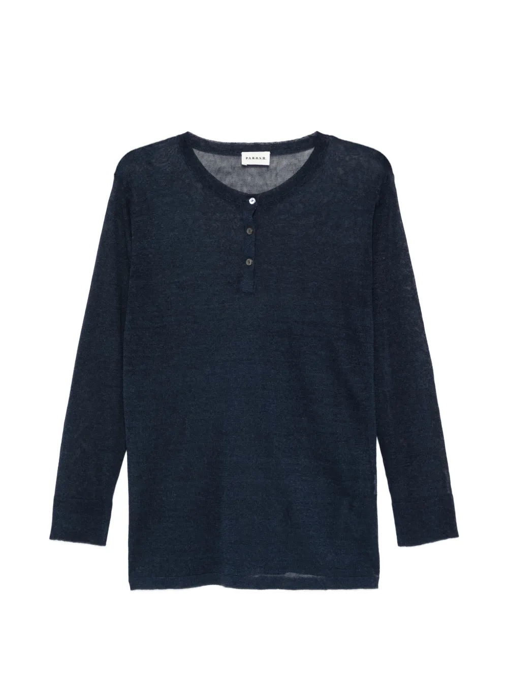 

Топ с длинными рукавами на пуговицах P.A.R.O.S.H., синий