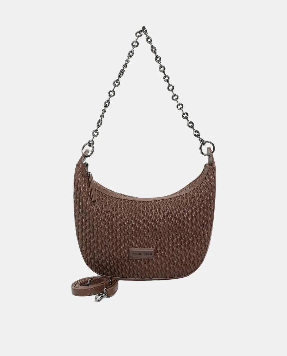 

Сумка на молнии из ПУ с ручкой-цепочкой Robert Pietri, коричневый