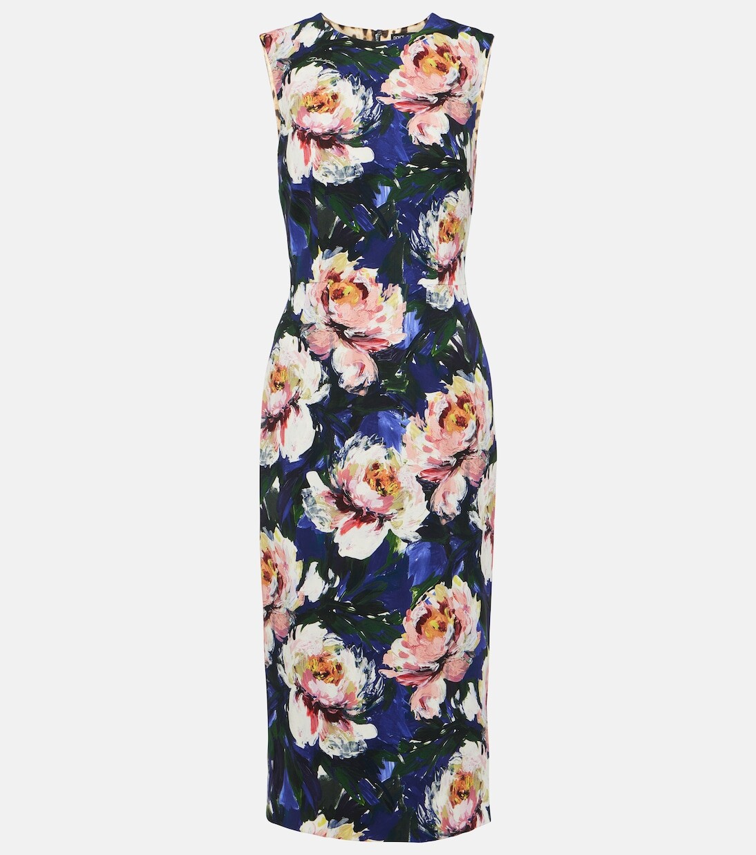 

Платье миди из кади с цветочным принтом Dolce&Gabbana, мультиколор