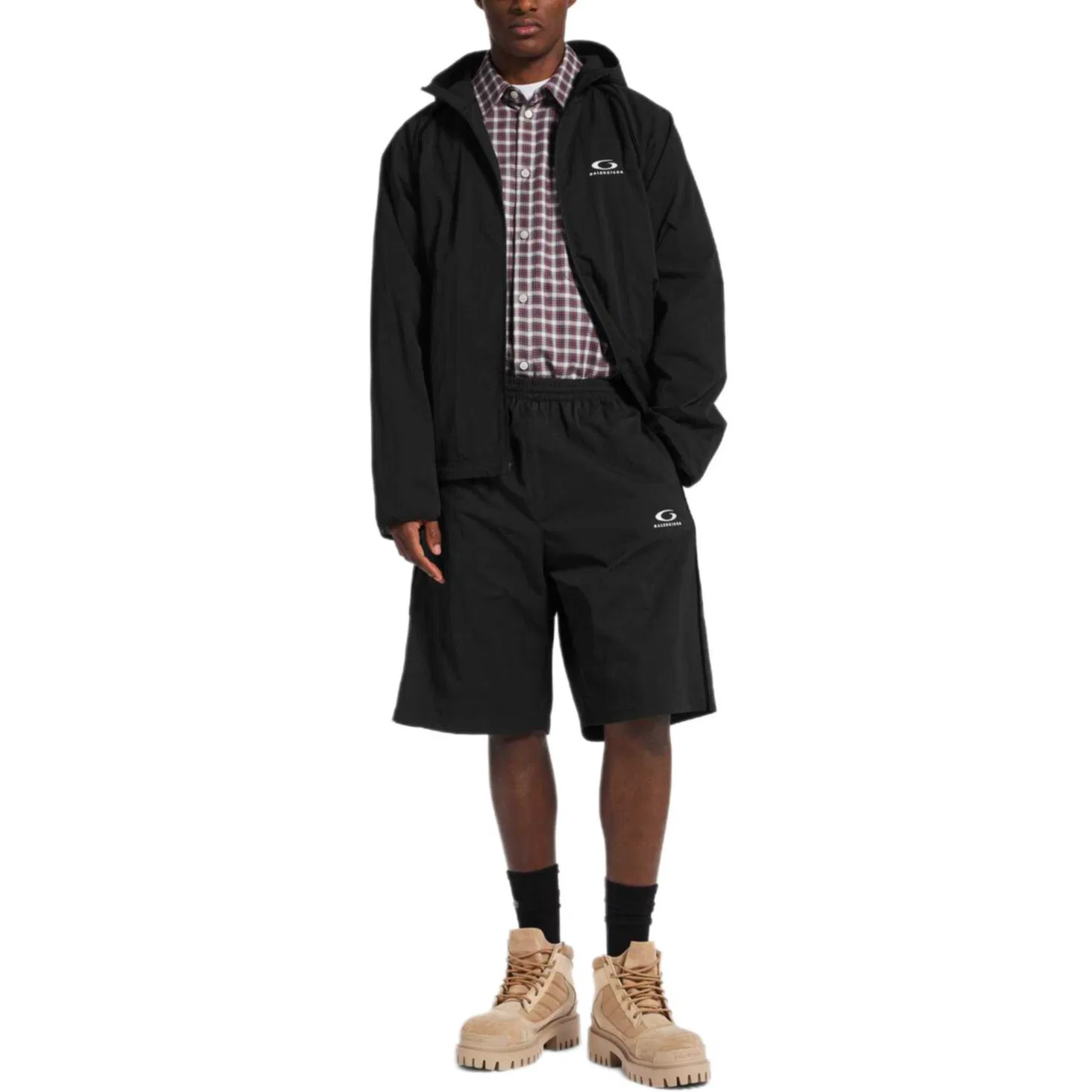 Шорты Logo Detailed Balenciaga, Black — фото 3
