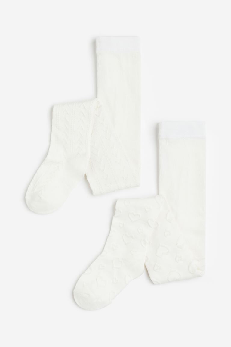 

2 упаковки колготок тонкой вязки H&M, белый