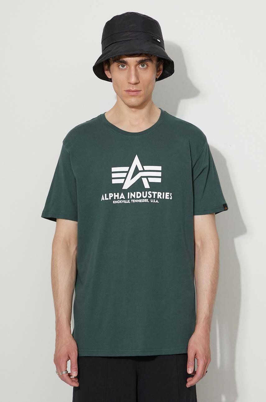 

Базовая футболка из хлопка Alpha Industries, зеленый