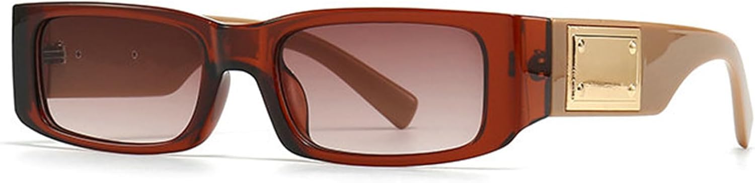 

Солнцезащитные очки Helena Trendy Rectangle для женщин и мужчин, винтажные прямоугольные очки в стиле Y2K, ретро-квадратные солнцезащитные очки 90-х, роскошные солнцезащитные очки S68, C4