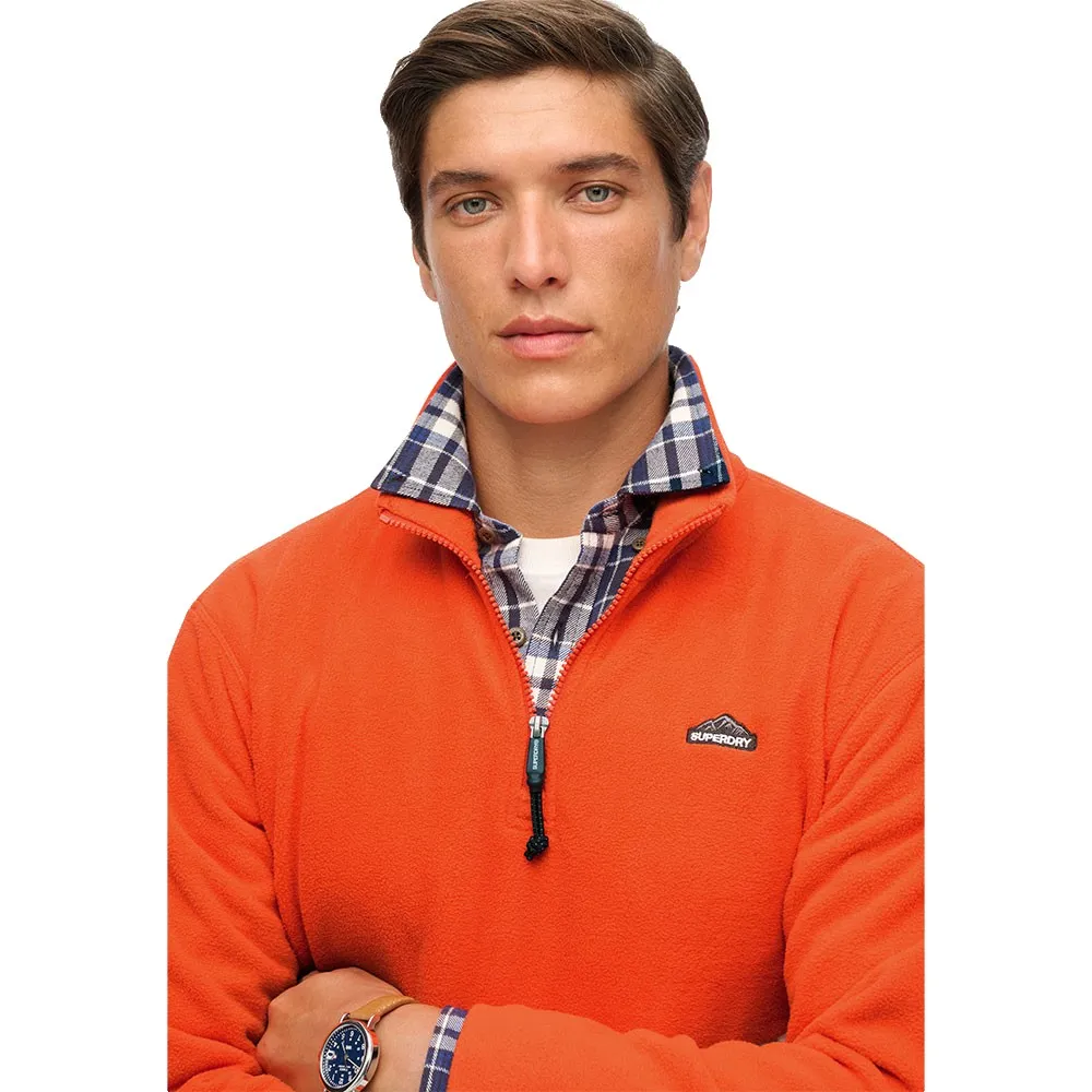 Толстовка Superdry Polar Fleece с застежкой-молнией до середины груди, оранжевый — фото 4