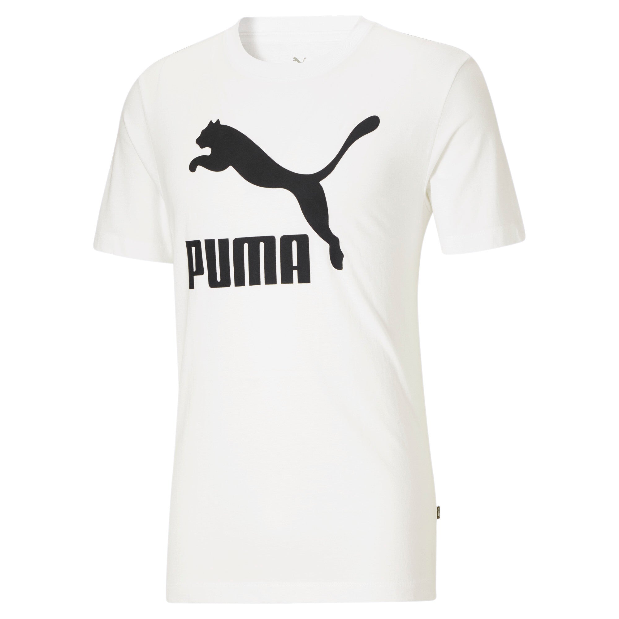 

Мужская классическая футболка с логотипом PUMA, белый/черный
