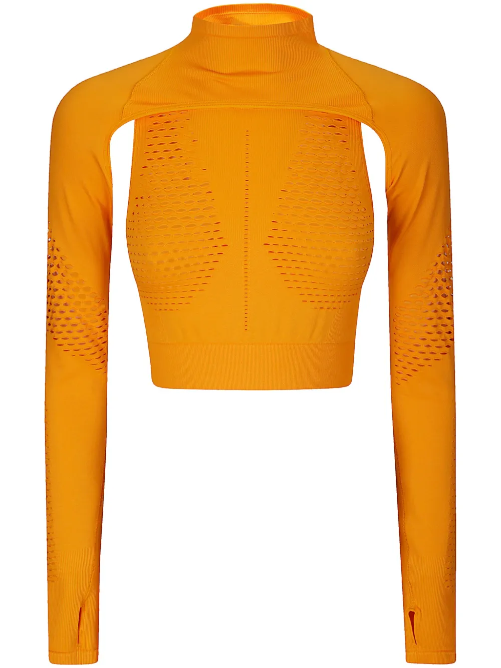 

Укороченный спортивный топ adidas by Stella McCartney, оранжевый