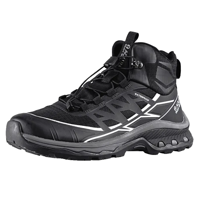 

Auron Противоскользящие, износостойкие, водонепроницаемые полувысокие треккинговые ботинки мужские черные - черный, цвет Black