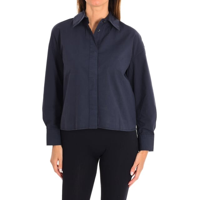 

Женская рубашка с длинным рукавом и воротником с лацканами 5f7w5q9u4 United Colors Of Benetton, черный