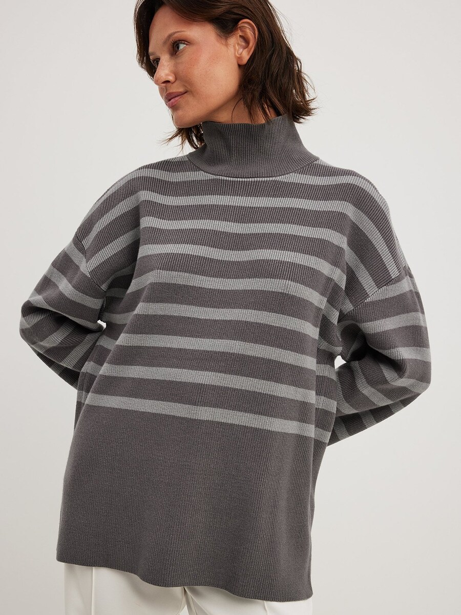 

Свитер оверсайз NA-KD Oversized Sweater, цвет light grey/dark grey