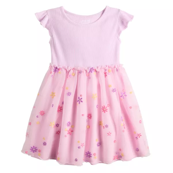 

Платье-пачка с декором для девочек 4-12 лет Jumping Beans, цвет daisy toss pink