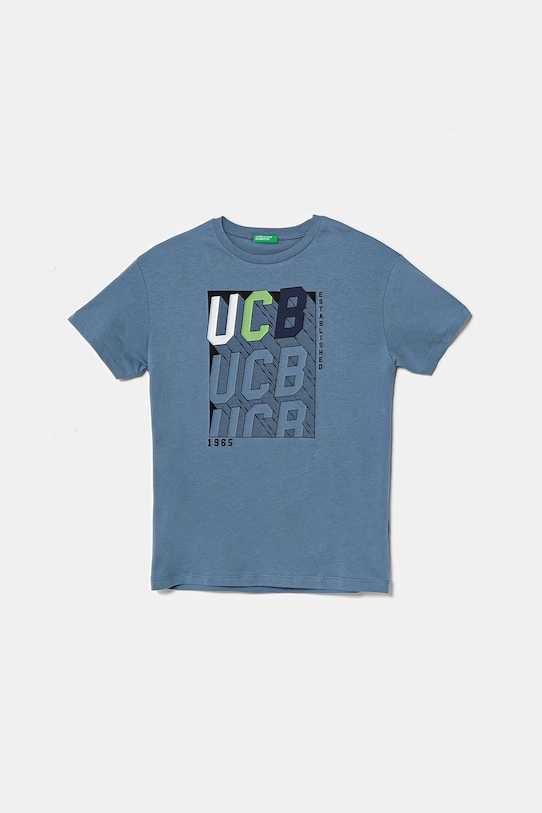 

Детская хлопковая футболка United Colors Of Benetton, синий