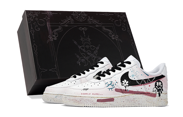 

Кроссовки Nike Air Force 1 противоскользящие износостойкие низкие для скейтбординга мужские розово-белые, цвет Pink White