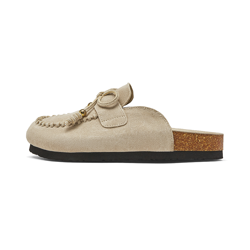 TOOMANYSHOES Закрытые тапочки женские коричневые, цвет Brown — фото 3