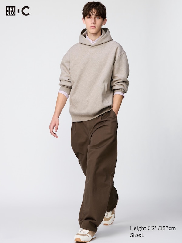 

Брюки с бочкообразными штанинами Uniqlo, 34 brown