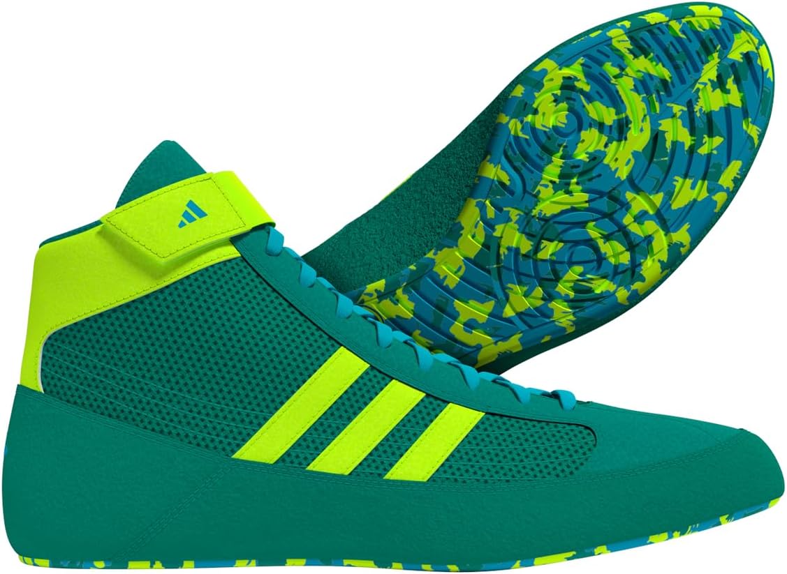 

Мужские борцовские кроссовки adidas HVC, зеленый/голубой/бирюзовый
