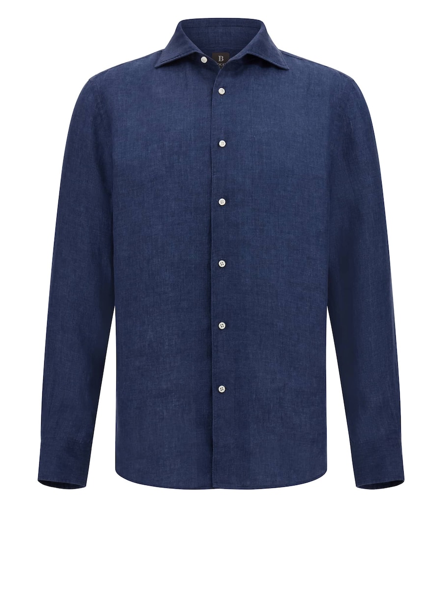 

Рубашка на пуговицах классического кроя Boggi Milano, темно-синий