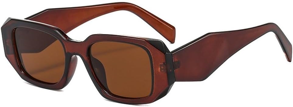 

Модные маленькие прямоугольные женские солнцезащитные очки в стиле ретро с широкими дужками, солнцезащитные очки UV400 для мужчин, квадратные солнцезащитные очки SKFGNX, Tea Tea