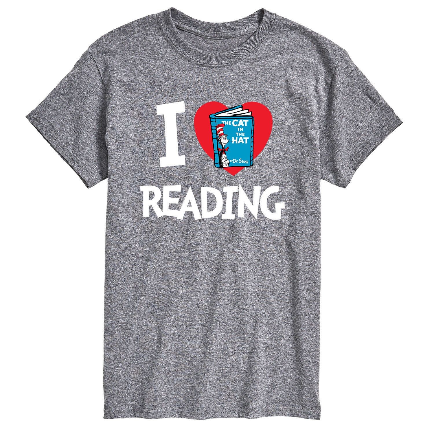 

Мужская футболка «Доктор Сьюз I Love Reading» Licensed Character