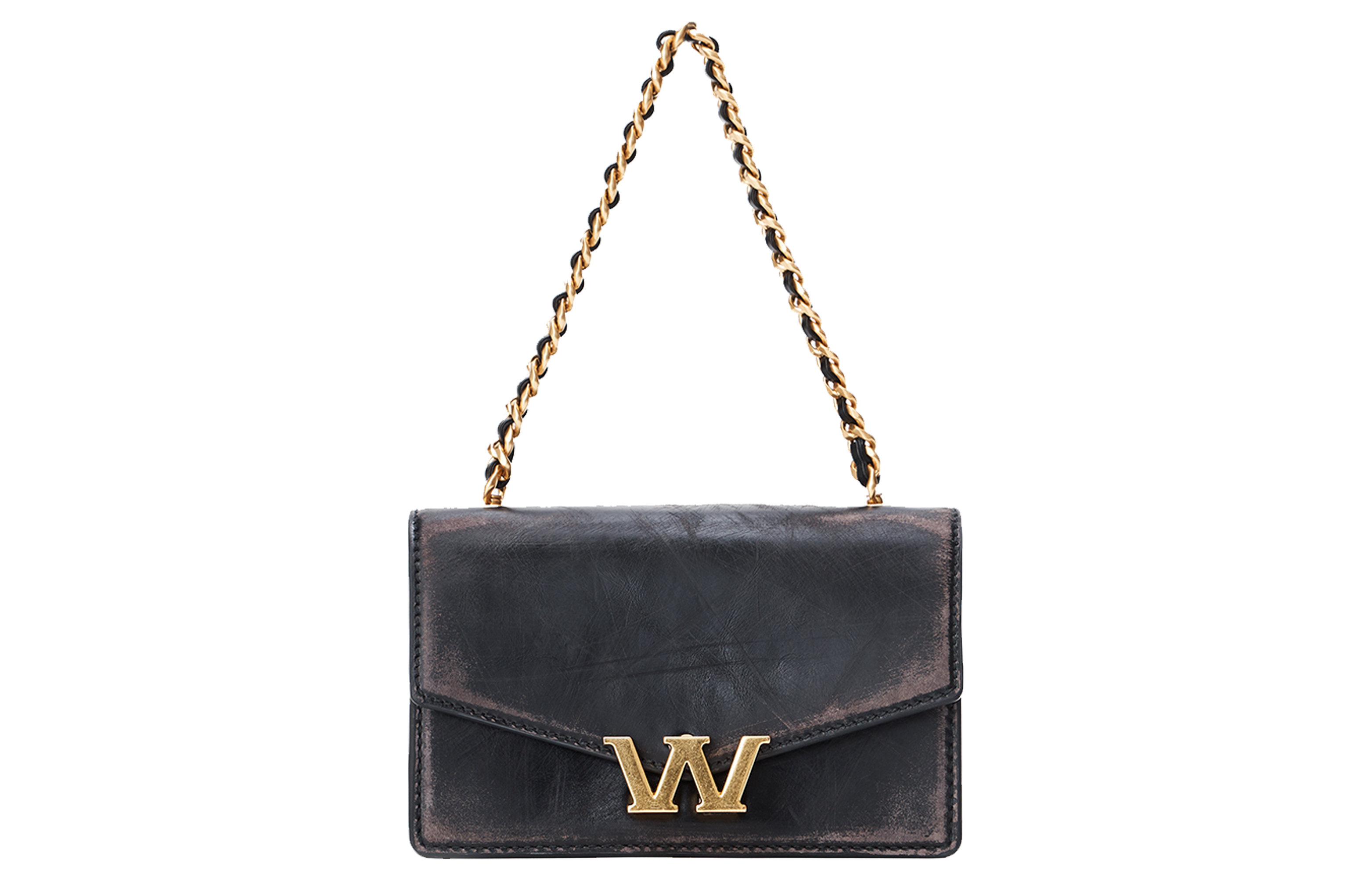 

Alexander Wang Мини-сумка на одно плечо из искусственной винтажной кожи W Legacy, цвет черный/золотой