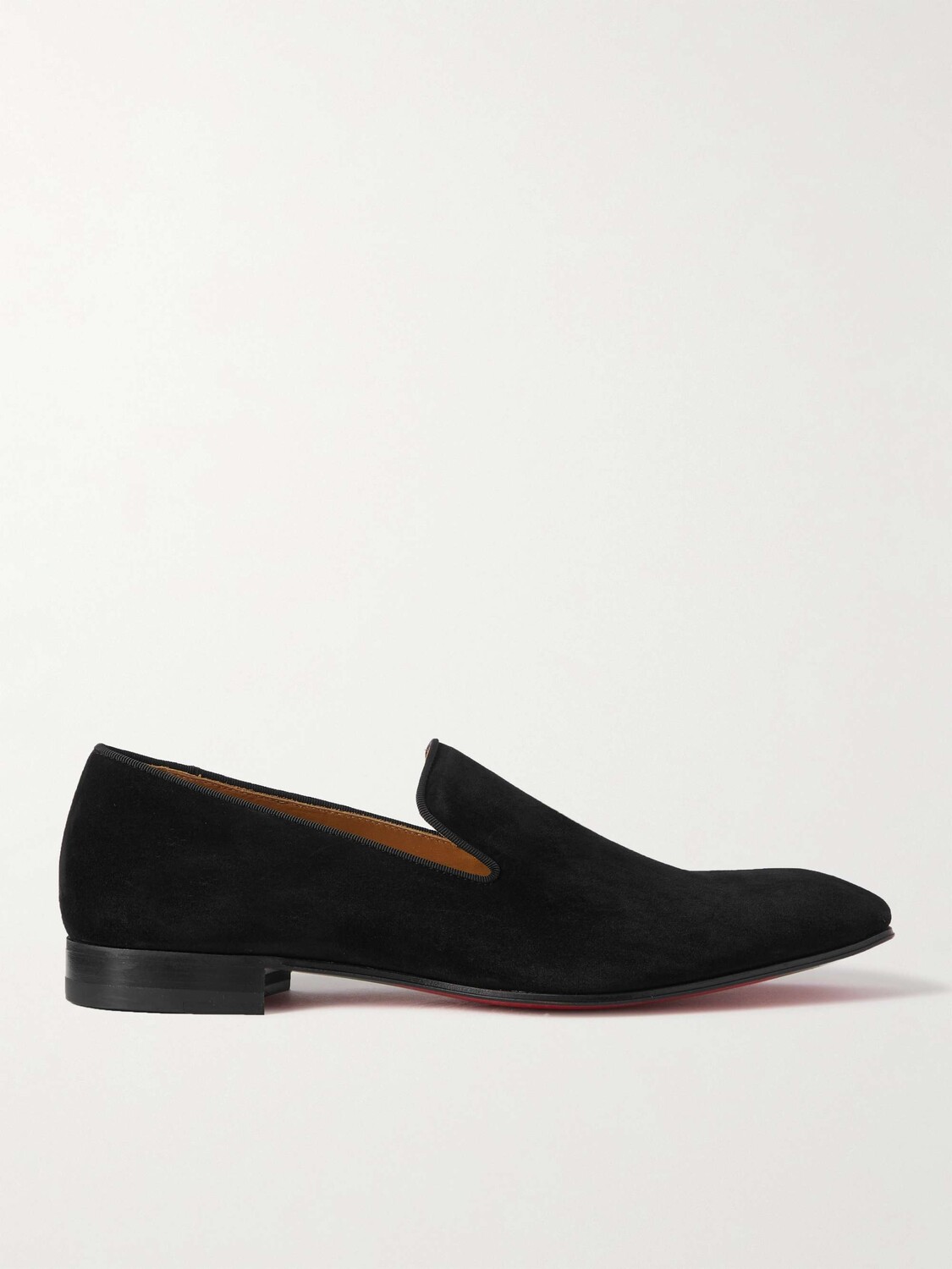 

Бархатные лоферы с отделкой в крупный рубчик CHRISTIAN LOUBOUTIN, черный