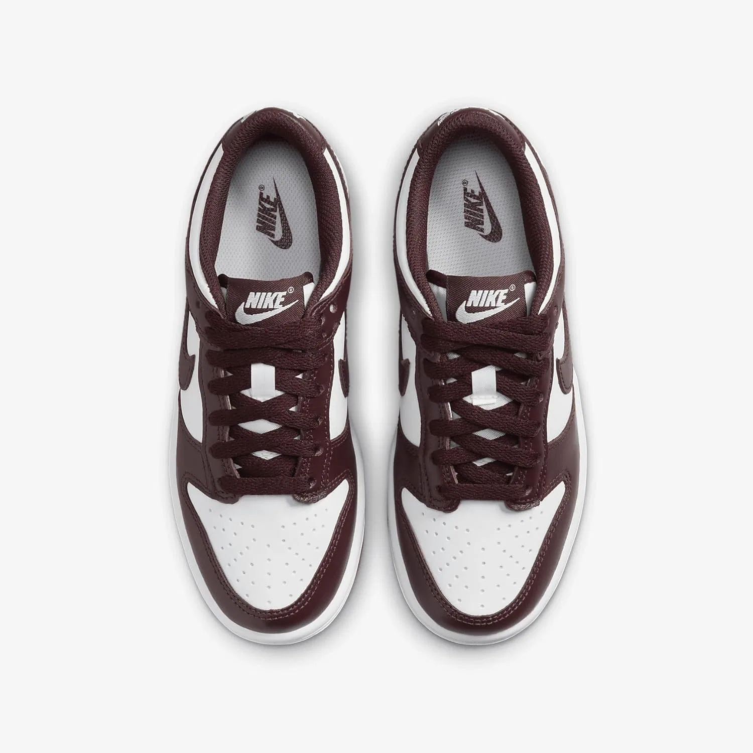 Мужские кроссовки Nike Dunk Low, белый/бордовый/светло-коричневый — фото 4