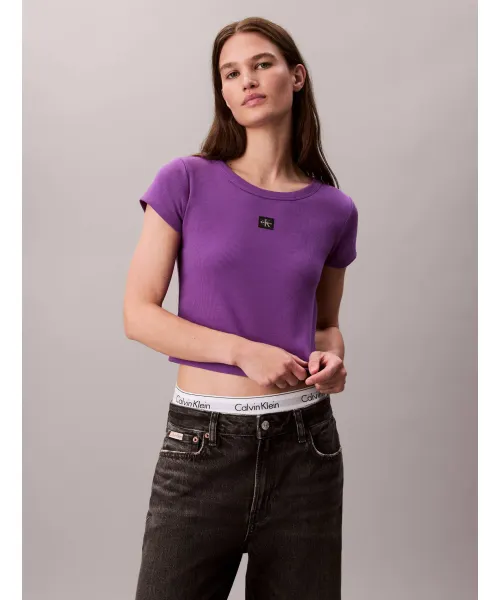

Блуза Slim fit Calvin Klein Jeans, фиолетовый