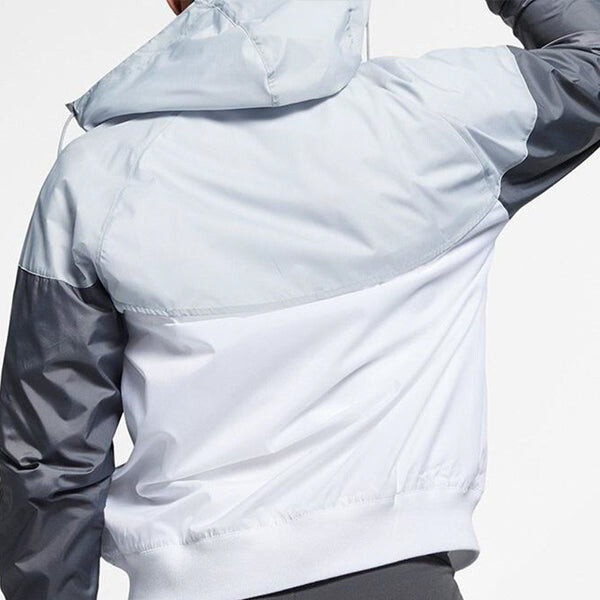 Куртка Nike Sports Windproof Colorblock Hooded Jacket Gray White Graywhite, белый — фото 4