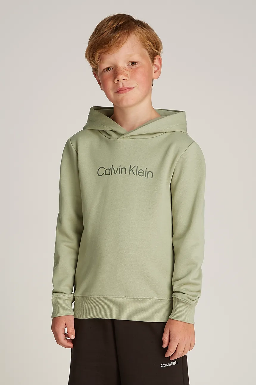 

Детская хлопковая толстовка 0 Calvin Klein Jeans, зеленый