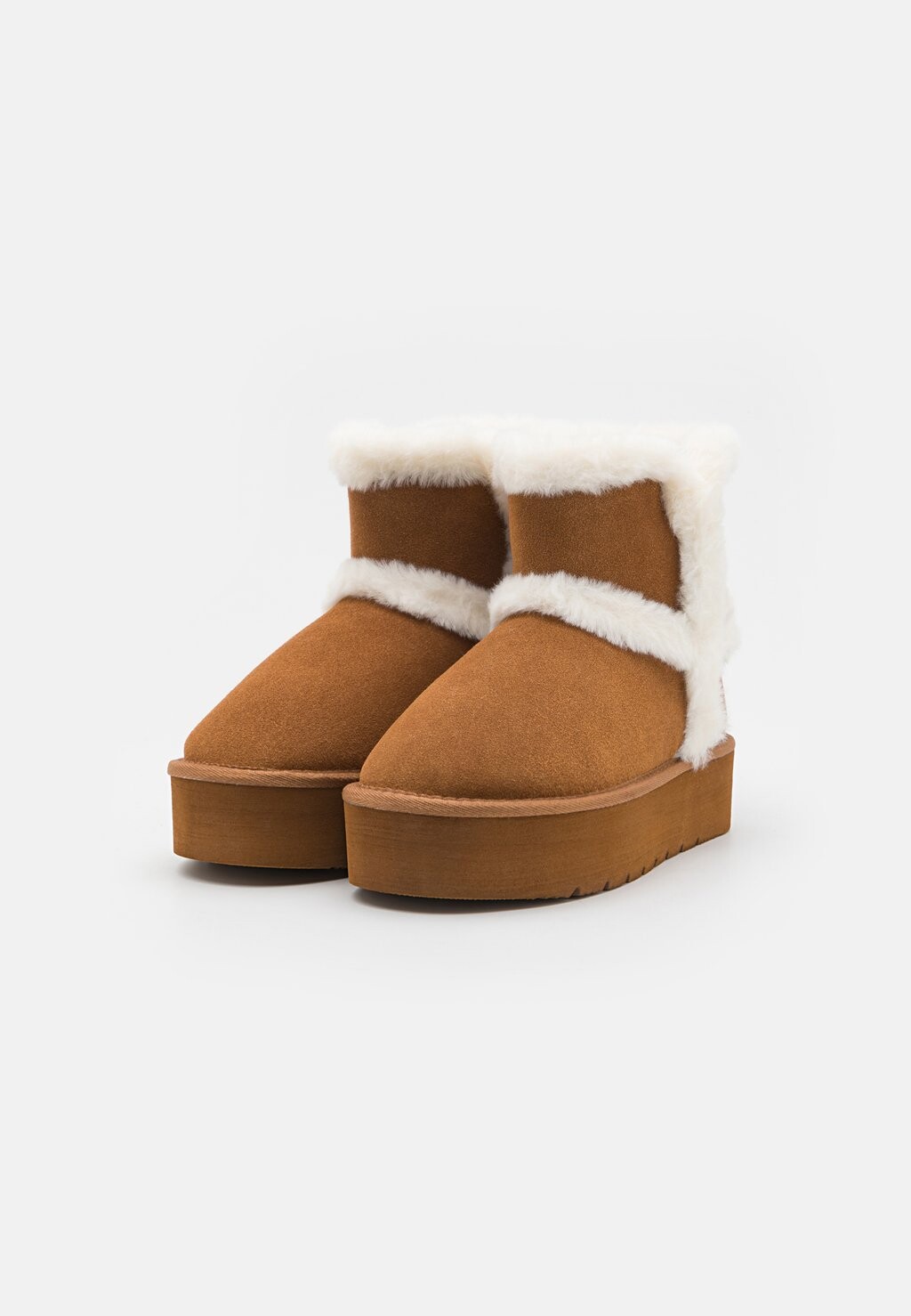 Ботильоны на платформе LEATHER Even&Odd, цвет Cognac