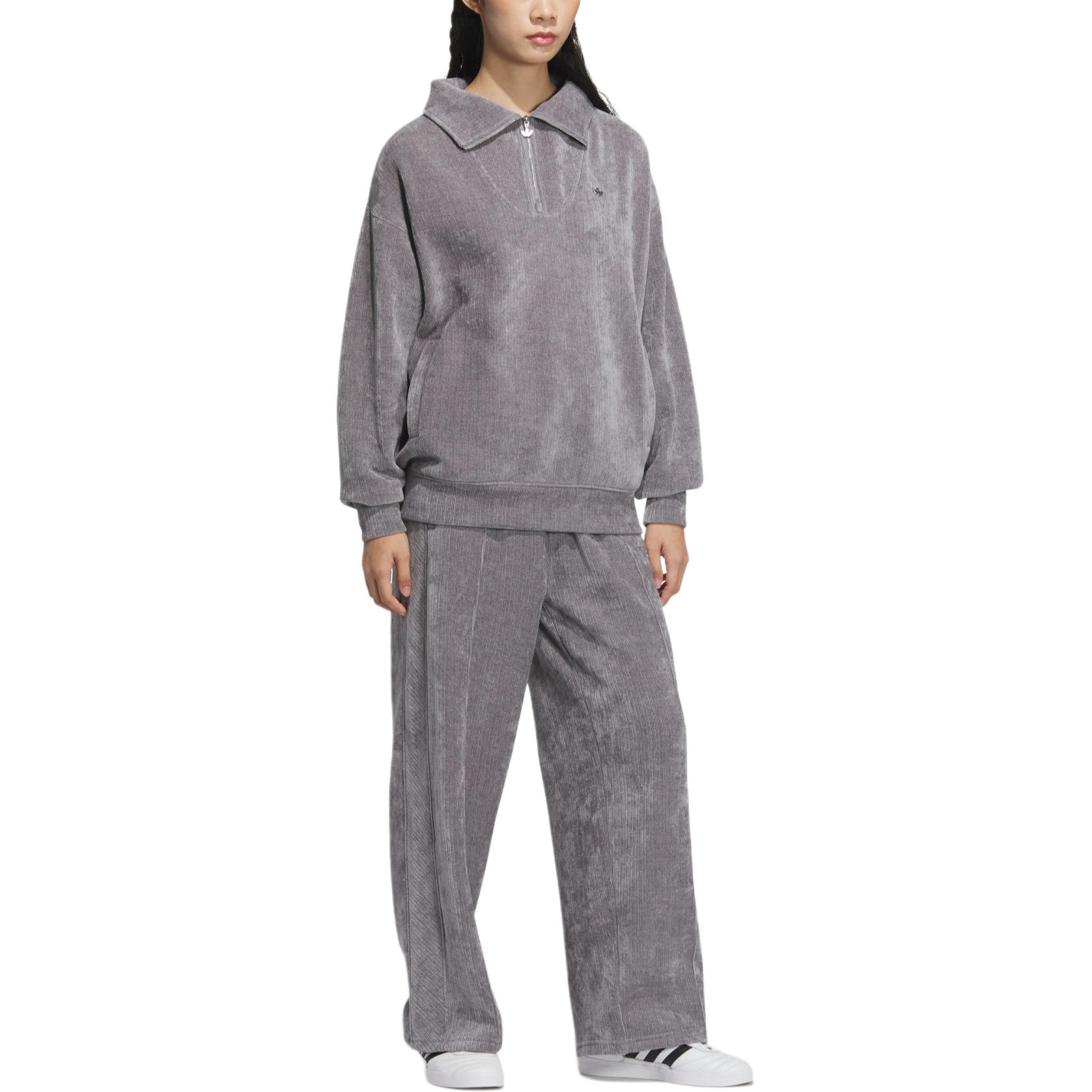 Свободные COZY PANT вязаные спортивные штаны Women's Gray Adidas Originals, серый — фото 4