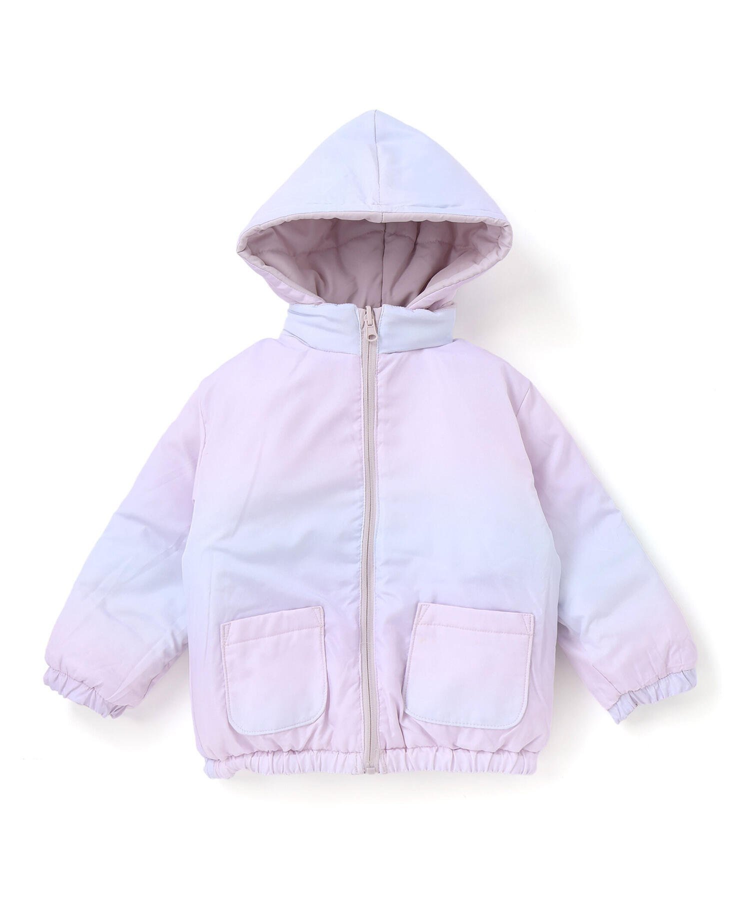 Двустороннее пальто с однотонным принтом (80–130 см) SLAP SLIP, Purple x Purple — фото 3