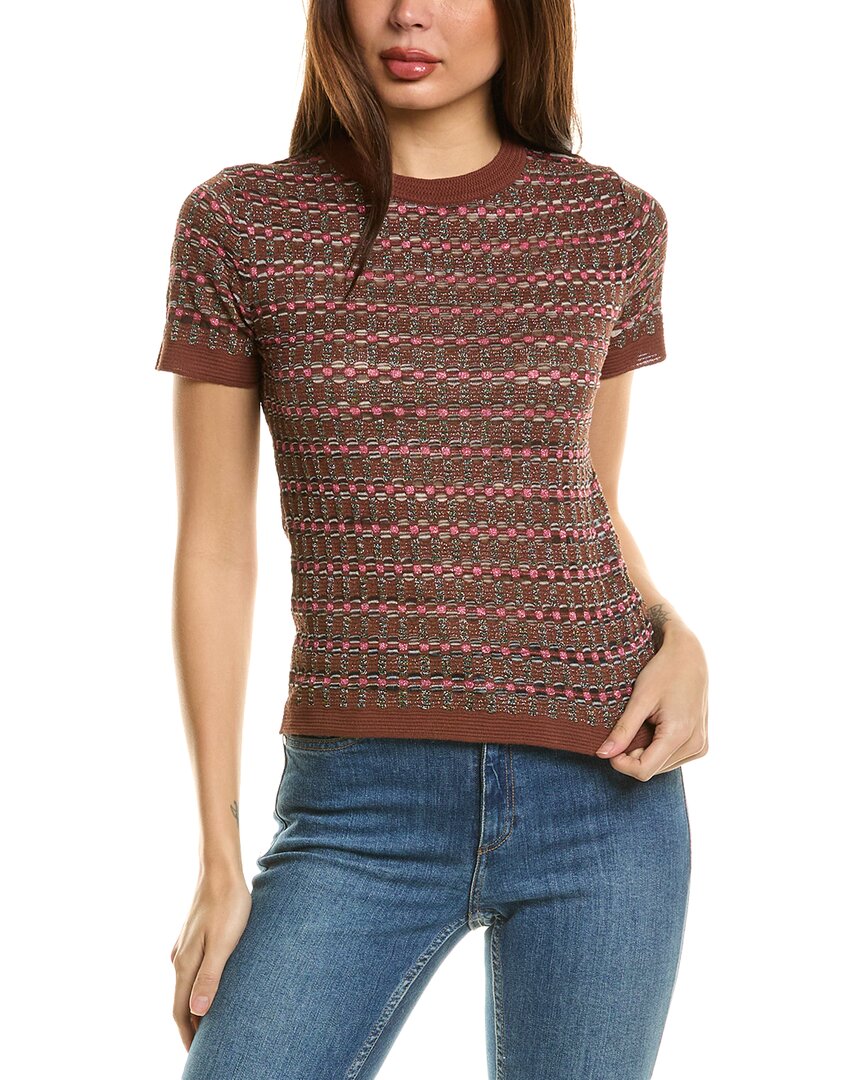 

M Missoni Вязаный топ, коричневый