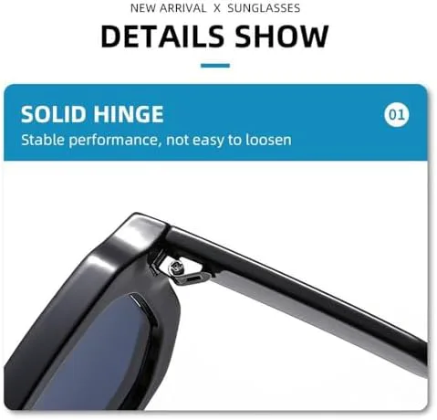 

Солнцезащитные очки в стиле панк 2027 года с квадратной оправой, модные, небольшие, с защитой от УФ-излучения UV400, для женщин и мужчин MTZJH, Black-gray