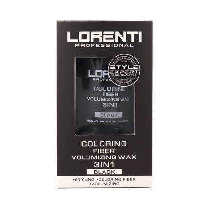 

Воск для придания объема волосам Colouring Fiber 3 в 1, черный, 30 грамм Lorenti