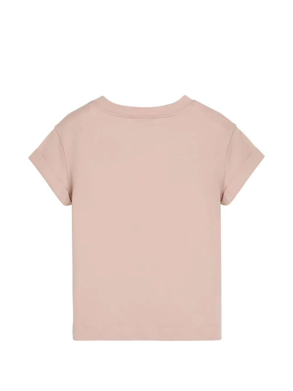 Футболка из хлопкового трикотажа с монолитным рисунком Brunello Cucinelli Kids, розовый — фото 2