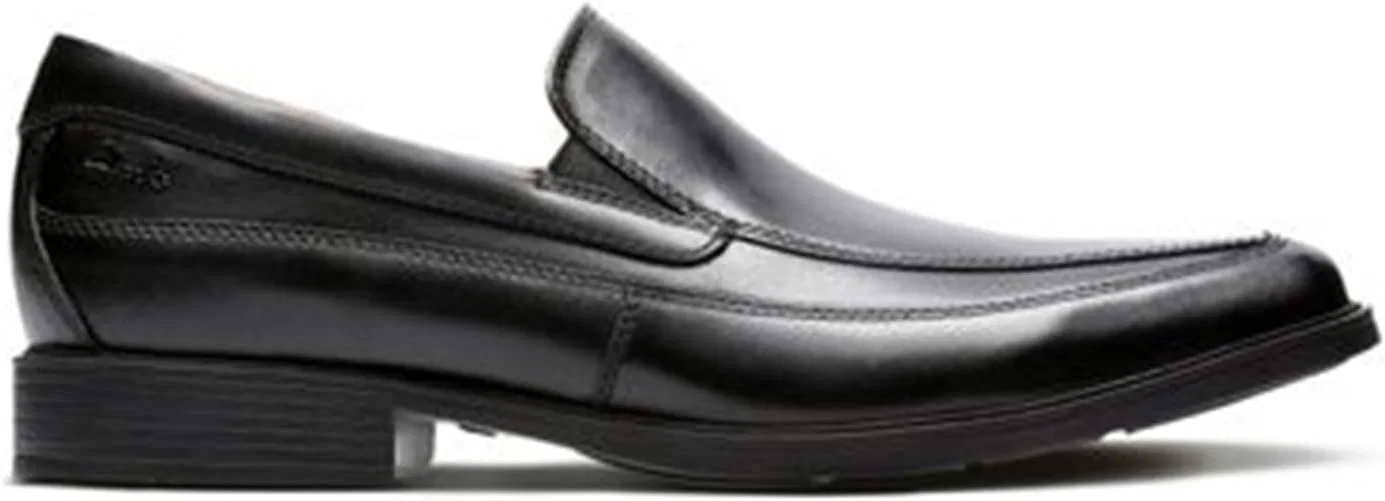 Мужские кожаные туфли Clarks Tilden Free с широкой колодкой, черные, размер 49 EU — фото 2