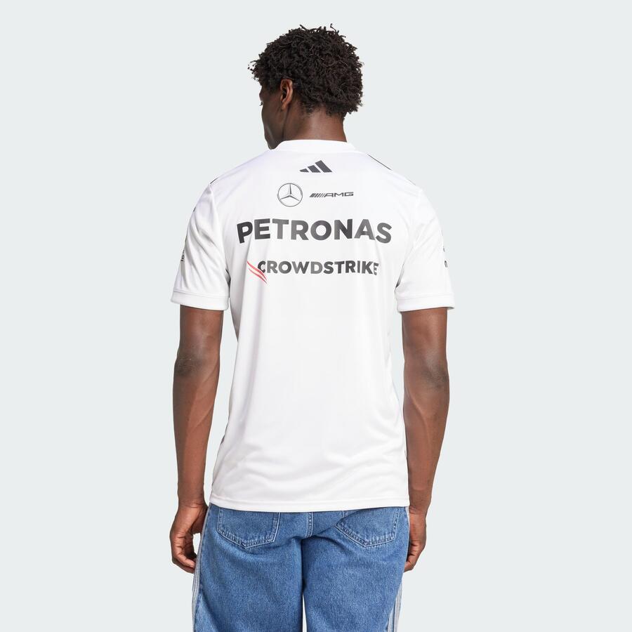 ADIDAS Белая майка гонщика команды Формулы-1 Mercedes-AMG Petronas — фото 3