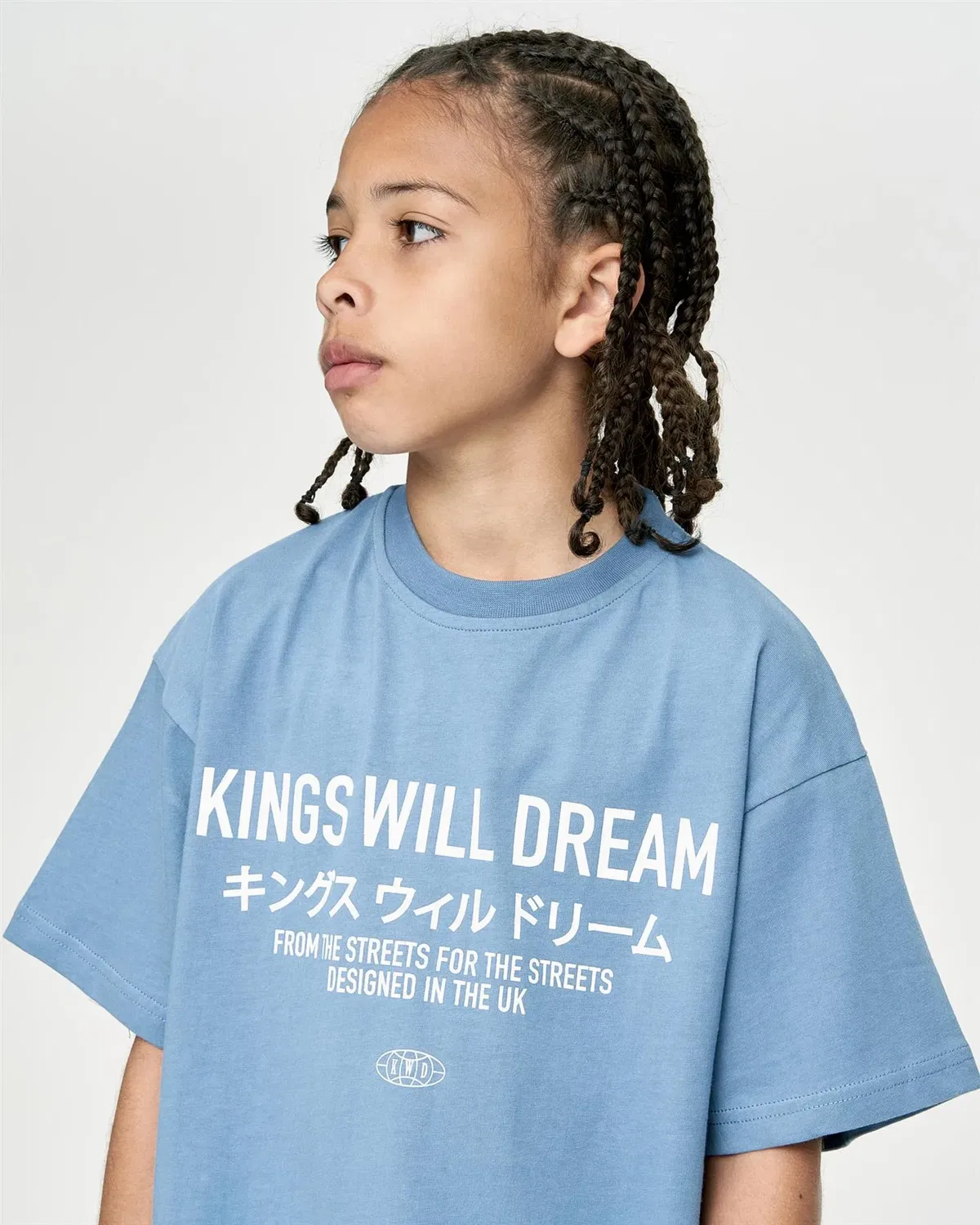 Футболка для мальчиков Oversized Fit Kings Will Dream, синий — фото 2