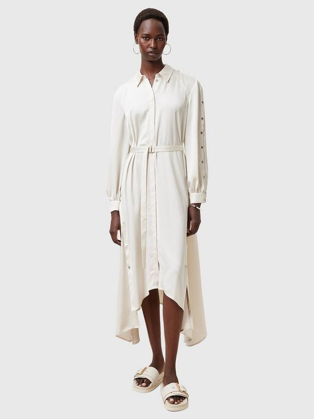 

Платье-рубашка лекси с поясом AllSaints, цвет Tofu White
