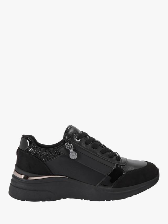 Statement Zip Runner Trainers Carvela, Black