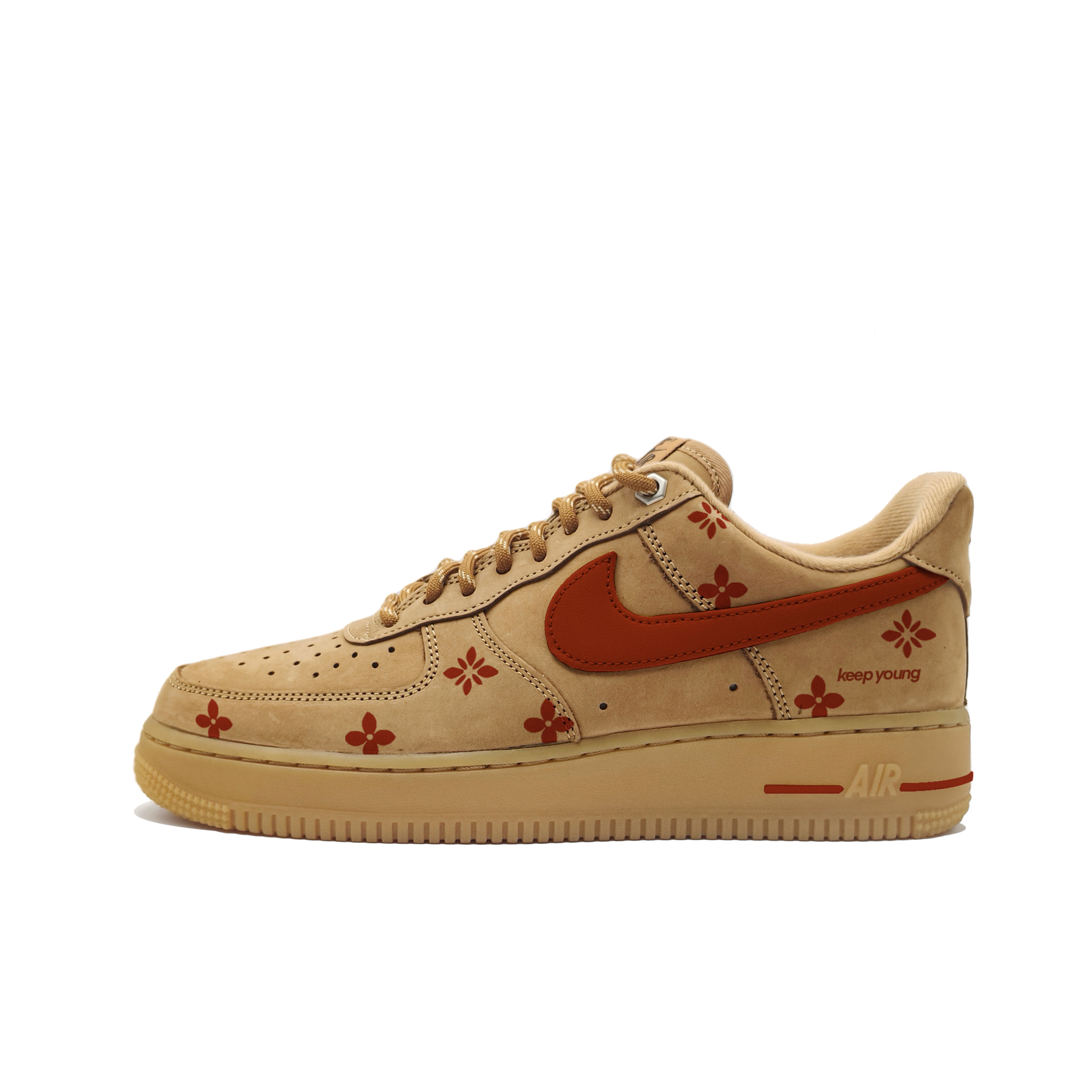 

Nike Кроссовки Air Force 1 Orange Dot MVMOM CNY Collection Height Increasing Abrasion Resistant Low top Skateboard Unisex