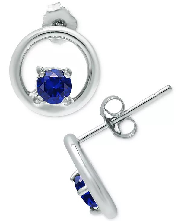 

Серьги-Гвоздики с круглыми кубическими цирконами, созданные для Macy's Giani Bernini, blue/silver