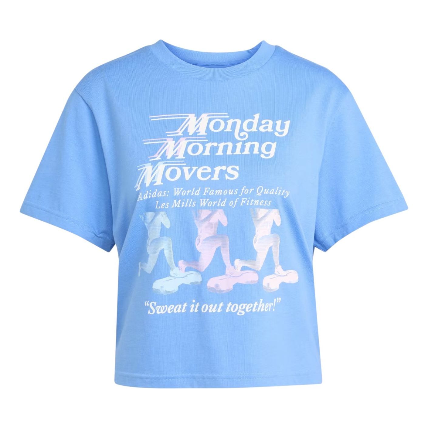 

Футболка (WMNS) adidas x Les Mills Movers Graphic T-Shirt 'Blue Fusion'