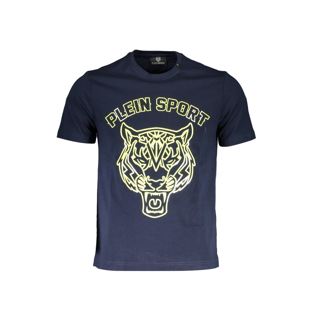 

Синяя хлопковая мужская футболка Plein Sport