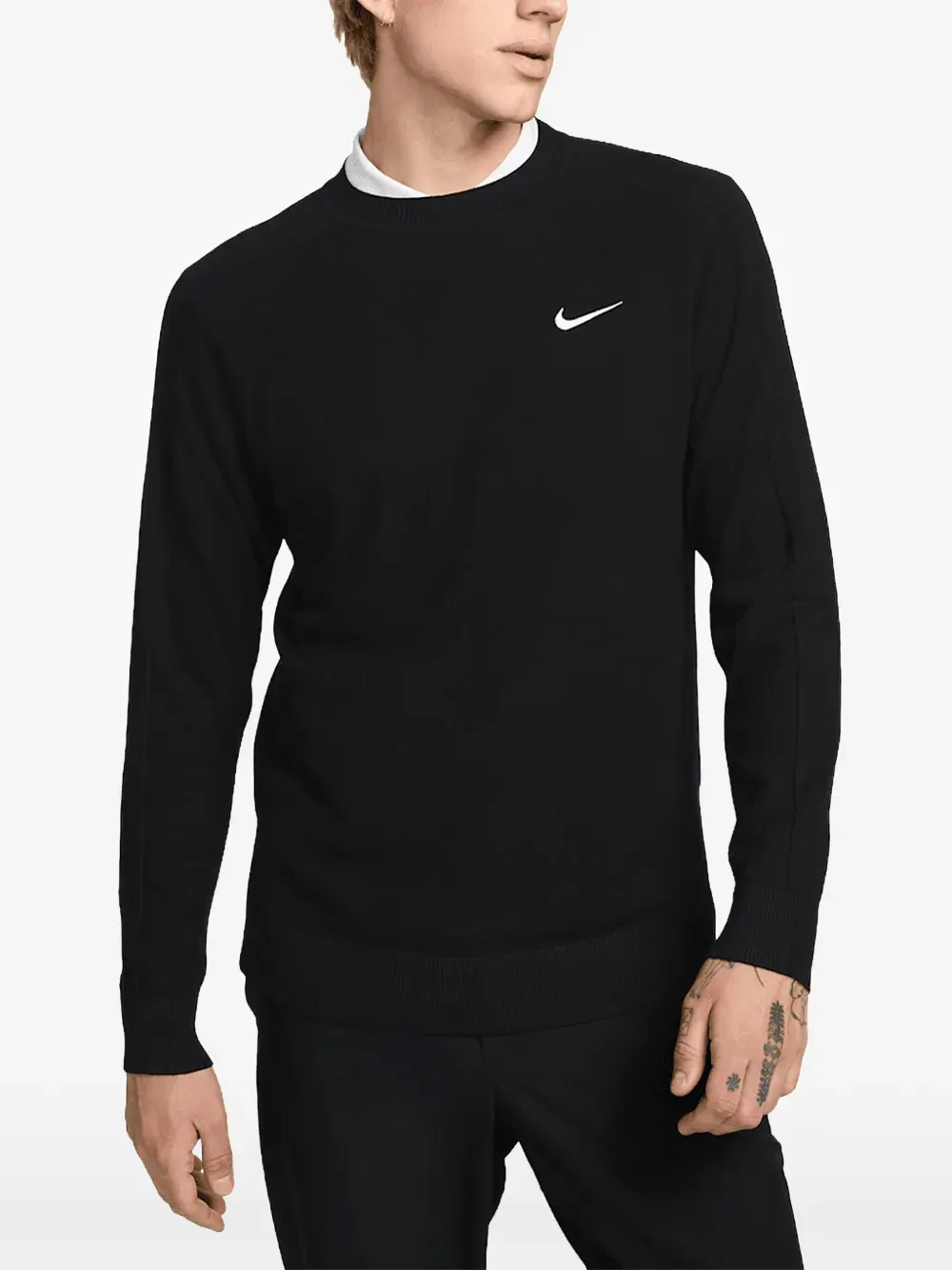 Вязаная толстовка с круглым вырезом Nike, черный