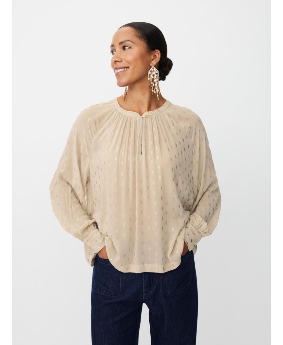 

Женская блузка MaDornessa с длинными рукавами и круглым вырезом Masai Copenhagen, Oxford tan